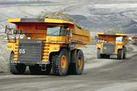 Camion minier SKT160S, équipement minier, camion à benne basculante tout-terrain lourd avec une capacité de 44/61 m³