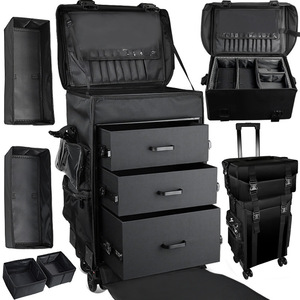 <span class=keywords><strong>Chariot</strong></span> de coiffeur <span class=keywords><strong>professionnel</strong></span> avec roulettes, organiseur cosmétique multi-compartiments avec tiroirs, <span class=keywords><strong>chariot</strong></span> de salon de beauté noir - Product Image 1