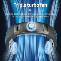 Ventilateur de cou portable électrique 2024, sans fil, rechargeable par USB