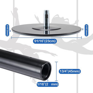 Kit de poteau de danse autoportant à hauteur réglable de poteau de danse noir antidérapant professionnel pour l'entraînement de la danse et de l'exercice - Product Image 5