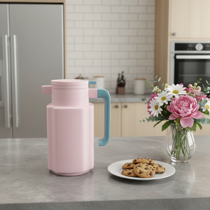 <span class=keywords><strong>Carafe</strong></span> <span class=keywords><strong>isotherme</strong></span> à double paroi en verre, <span class=keywords><strong>design</strong></span> coloré en blocs, avec poignée antidérapante, anti-fuite, pour la cuisine - Product Image 4