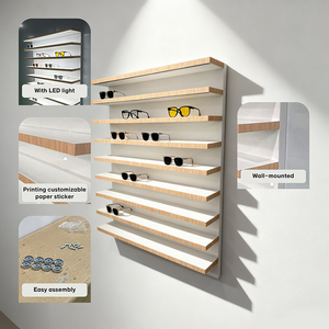 Custom Eyeglasses Shop Wall Mounted Acrylic <strong>Sunglass</strong> <strong>Display</strong> Eyewear Shelf Optical <strong>Display</strong> <strong>Rack</strong> LED Lighted <strong>Sunglasses</strong> <strong>Display</strong> - Product Image 3