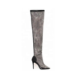 Alto tasso di acquisto sexy PVC strass <span class=keywords><strong>calze</strong></span> a rete <span class=keywords><strong>tacchi</strong></span> a spillo per le signore - Product Image 4