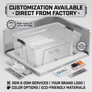 <span class=keywords><strong>Caja</strong></span> de Almacenamiento Transparente de Plástico de 90L con Ruedas y Asa - Product Image 3