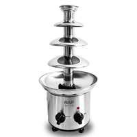 Fontaine à chocolat RAF à 4 niveaux, 1250g, en acier inoxydable, machine à fondue pour fêtes et buffets de desserts