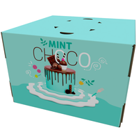 Boîte à gâteau en carton à bon prix, emballage en carton pour gâteau avec poignée et fenêtre