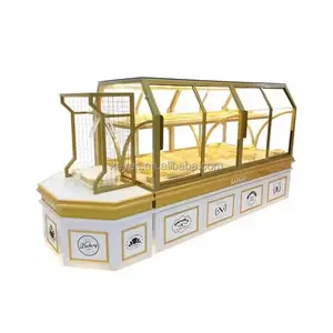 Armadietto da forno in legno Odm Cake Display rack da forno struttura in ferro vetrine per gelato vetrine per panetteria