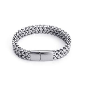 Pulsera de Acero Inoxidable Sólido Silver Lightning para Hombre, Joyería de Moda - Product Image 1