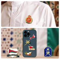 Prix usine Oman Drapeau Insignes Pins Badges Nov 18 Emblème Officiel Armoiries Téléphone Autocollants Fête Nationale Cadeaux Promos Personnalisé
