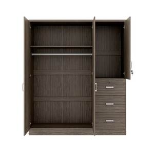 Modern Double Sliding Door <strong>Wardrobe</strong> 2 Mirrored Hanging Rails <strong>Shelves</strong> Storage Cabinet <strong>for</strong> Bedroom - Product Image 3