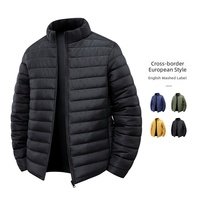 Veste matelassée légère pour homme avec étiquette d'entretien en anglais, tailles EU XS-5XL, pas de reétiquetage nécessaire, vente en gros en stock