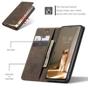 Funda tipo billetera de cuero para Xiaomi 12 <span class=keywords><strong>Pro</strong></span>, funda antiarañazos, cierre inteligente, con ranura para tarjetas - Product Image 2