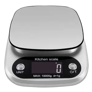 Báscula digital de cocina, accesorios para café, 10kg, blanco