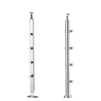 JBM Barre de support facile à installer, tube transversal, garde-corps, poteau, main courante, colonne, balustre pour escaliers, terrasse, balcon, accessoires de conception de garde-corps