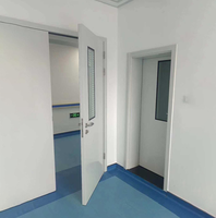 Porte coupe-feu en acier sur mesure avec persienne et fenêtre d'observation, porte d'accès ignifugée pour hôpital et bureau