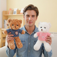 Usine Antusheng, vente en gros de peluches personnalisées avec logo, ours en peluche en polyester et rembourrage en coton PP, petits cadeaux d'ours (31-50 cm)