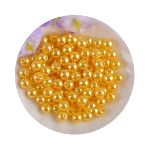 Perles en plastique ABS perforées, imitation perle colorée, haute brillance, polies à l'eau, pour la confection de sacs perlés DIY et de bijoux - Product Image 5