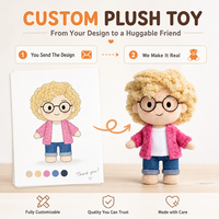Fabrication sur mesure de jouets en peluche, poupées en peluche personnalisées de 20 cm, figurines en peluche personnalisées