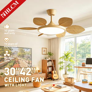 Ventilateur de plafond LED haut de gamme de 42 pouces à 6 pales avec moteur DC, télécommande, CRI 90, 6 vitesses, fonctionnement silencieux, personnalisable - Product Image 1