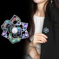 Korsase Pernikahan YHY Camellia Alloy, Bros Bunga Elegan, Desain Berongga, Aksesoris Pakaian dan Topi dengan Mutiara