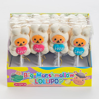 Fabricant en gros de sucettes en guimauve HALAL personnalisées Hello Kitty, barbe à papa, forme d'animal de dessin animé, saveur fruitée colorée