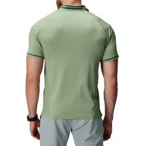 เสื้อโปโลลำลองสำหรับกอล์ฟ รับผลิตเสื้อผ้าขายส่ง พร้อมสกรีนโลโก้ รับผลิตแบบ OEM ODM แบรนด์ส่วนตัว เสื้อโปโลผู้ชายทรงเข้ารูปผ้าปิเก้ - Product Image 3