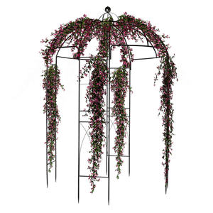 Gazebo en fer forgé DB Iron Arch 207x207x270cm Noir, élément décoratif de jardin facile à assembler, résistant au vent, décoration de cour - Product Image 6