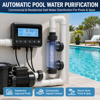 Système de Chlorateur au Sel pour Piscine à Débit de Salinité, avec Plaques en Titane IR Robustes, Moniteur de Débit et Désinfection, Vente Directe Usine