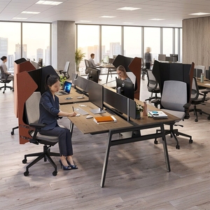 Panneau de séparation de bureau, écran de séparation <span class=keywords><strong>acoustique</strong></span> pour bureau, séparateur de poste de travail monté sur table - Product Image 3