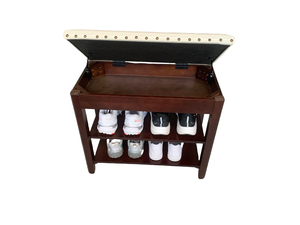 2-Tier Modern Entryway <strong>Shoe</strong> Cabinet for <strong>Small</strong> Spaces Rubber Wood Material Holds 4 Pairs <strong>Shoes</strong> Living Room Furniture Home <strong>Storage</strong> - Product Image 6