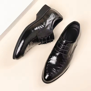 Chaussures Richelieu pour Homme en Cuir Véritable de Luxe, Fabriquées à la Main, à Trois Coutures, Style Business Décontracté, à Lacets, Fermeture Classique - Product Image 2