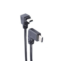 Données Android de haute qualité 90 degrés à angle droit OTG Mini USB vers câble de type C