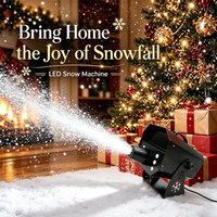 Machine à neige LED RGB en gros pour usine, projecteur de scène, générateur de neige artificielle avec télécommande pour extérieur/intérieur