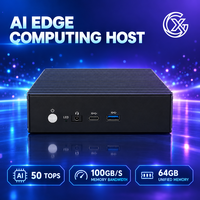 Ubuntu Preinstalled AI Edge Computing Host 50 TOPS AI Compute Mini PC untuk Inferensi YOLO