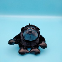 Haute qualité personnalisé Mini singe chimpanzé porte-clés en cuir PU peluche peluche tissu gorille porte-clés en peluche