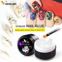 Colle de décoration VENALISA 15ml, Gel UV&LED pour ongles, fixation solide, pour diverses tailles de bijoux d'ongles 86502