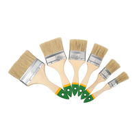 Pinceaux en poils de porc en gros, pinceaux multi-usages à manche en bois pour la décoration intérieure, le teinture, le vernis, la colle et le nettoyage