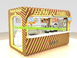 Quiosco de comida de madera para centro comercial, carrito de caramelo usado para algodón, a la venta - Product Image 5