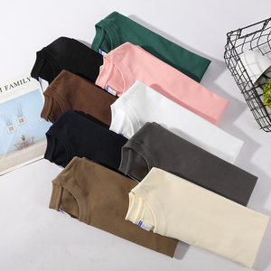 T-shirts col rond manches courtes manches courtes, uniforme de travail, vêtements d'été oversize pour hommes, 100% coton, 300GSM - Product Image 3