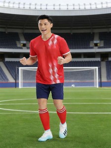 เสื้อฟุตบอลแบบสั่งทำพิเศษ 26/27 ตัว พร้อมลายพิมพ์แบบรีดร้อน ระบายอากาศได้ดี แห้งเร็ว แขนสั้น สำหรับผู้ชาย ทีม และสโมสร - Product Image 1