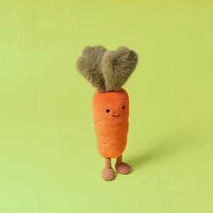 Peluche Carotte Orange en Fausse Fourrure, Jouet Doux et Moelleux avec Visage Brodé, Idéal pour Cadeau et <span class=keywords><strong>D</strong></span>écoration - Product Image 6
