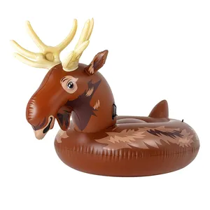 heavy duty vinyl inflatable moose water rider float for kids and adults PVC blow up animal ride-on pool lounger raft island floa