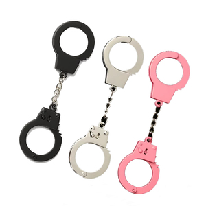 Portachiavi Creativo con Manette Ornamento da Appendere Giocattolo Antistress per Dita Porta Chiavi per Adulti Mini Manette in Metallo - Product Image 1