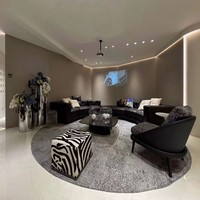 Canapé personnalisé Chesterfield modulaire double face de grande taille, style minimaliste italien, ensemble de meubles pour salon d'appartement