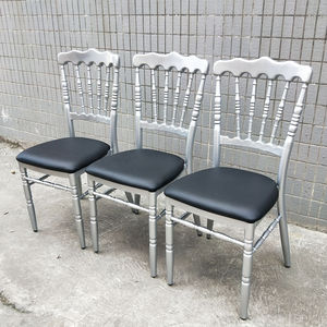 Usine Foshan Chaises de mariage napoléon empilables noires à vendre - Product Image 4