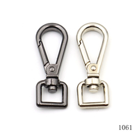 Mousqueton en alliage de zinc nickelé de qualité supérieure 10 mm, fermoir métallique pour porte-cartes, sacs à main, accessoires de porte-clés