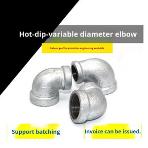 प्रत्यक्ष आपूर्ति मध्यम दबाव 90 डिग्री गर्म-डुबकी गैल्वेनाइज्ड मललेबल आयरन नलसाजी कोहनी 1.0 इंच 1/2 इंच - Product Image 5