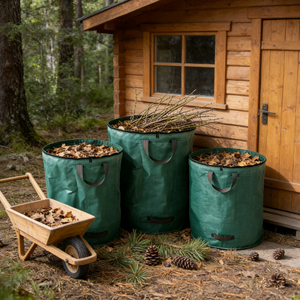 Paquete de 3 Bolsas Cuadradas Modernas para Desechos de Jardín de 272L, Ahorro de Espacio, Reutilizables, Resistentes, Gran Capacidad, para Colocar en Esquinas del Patio - Product Image 5