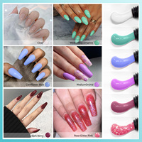 ORCHID FOX Kit d'extension d'ongles professionnel 6 couleurs, Gel de construction dur hybride UV LED Soak Off, Gel Acrylique pour Nail Art