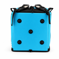 Sac isotherme personnalisé OEM en bâche imperméable, grande taille 43x43x47cm, doublure en feuille d'aluminium, mousse, sac de livraison alimentaire en gros